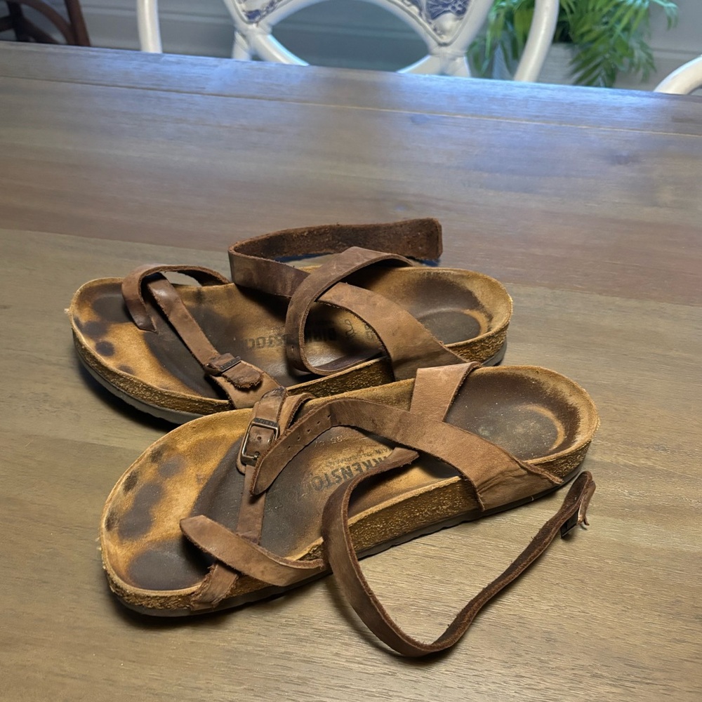 Ankle strap Birkenstocks size 10